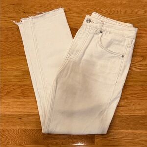 Zara White Denim Pants